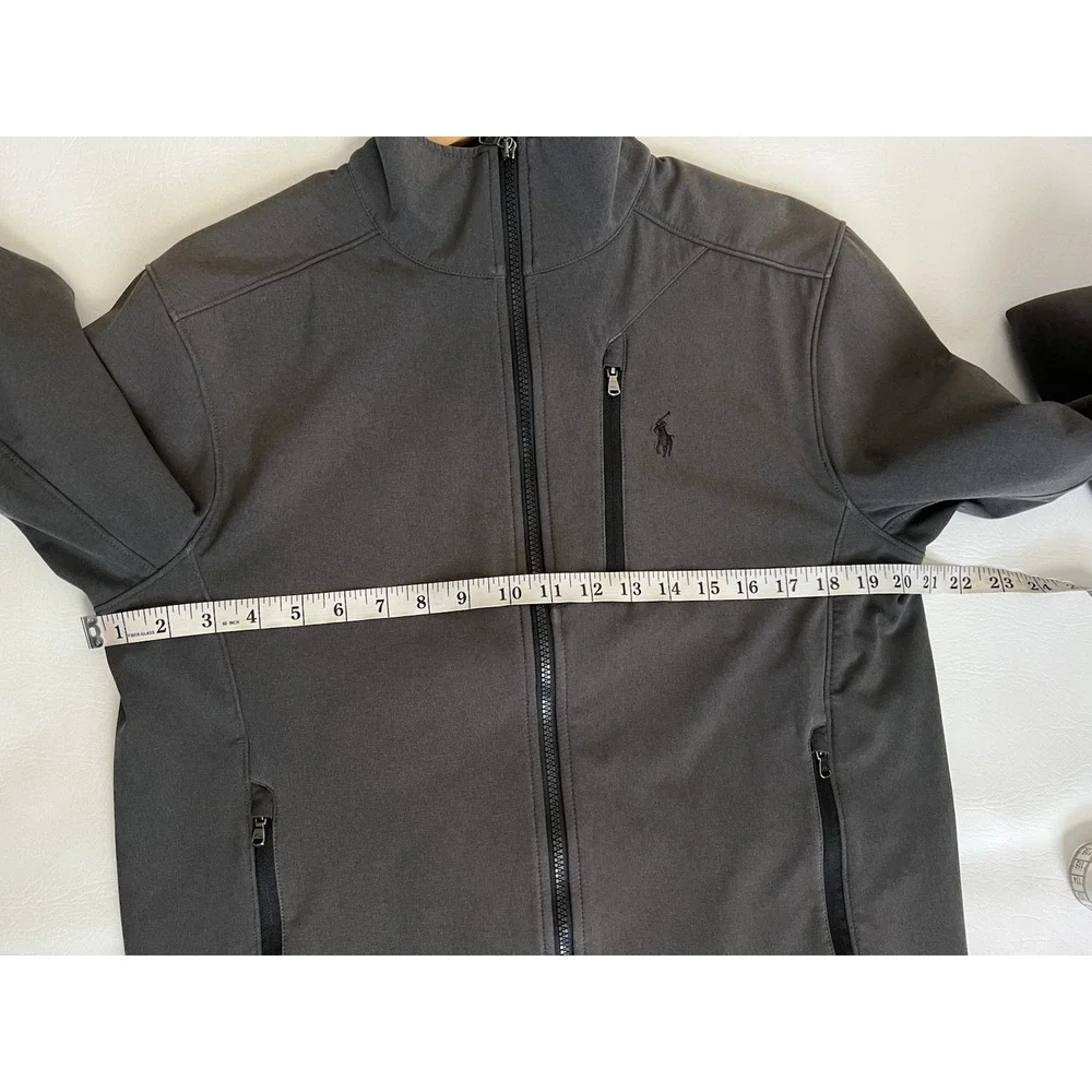 Polo Ralph Lauren Performance Mens Small Softshell Jacket Fleece Lined Grey